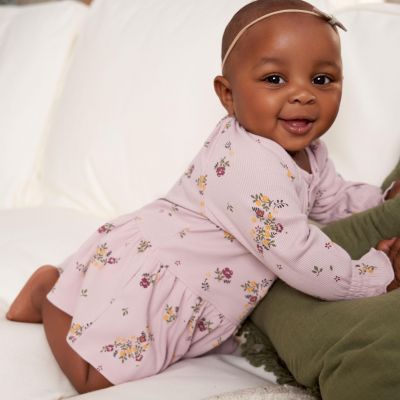 Baby Girls Long Sleeve Apples Dress