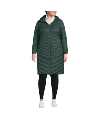 Lands End Plus Size Wanderweight Packable Down Coat Macy s