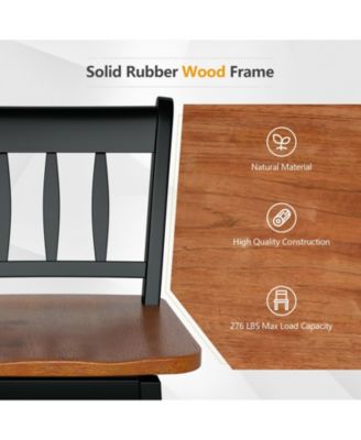 24.5 Inches Set of 2 Swivel Bar Stools with 360° Swiveling