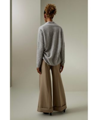 Women's Lounge Wrap Wool Knit Cardigan