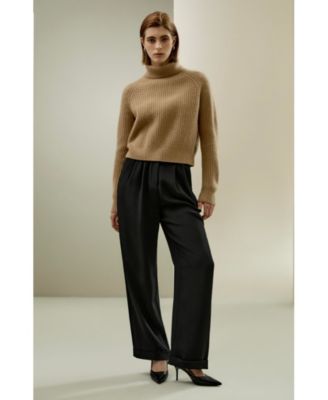Women's Cashmere Textured Turtleneck Sweater