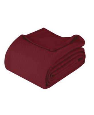 Nobel Cotton Jacquard Dobby Weave Textured Chevron Lightweight Woven Blanket, California King