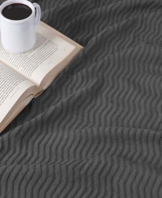 Jena Cotton Textured Chevron Lightweight Woven Throw, 50" x 60"