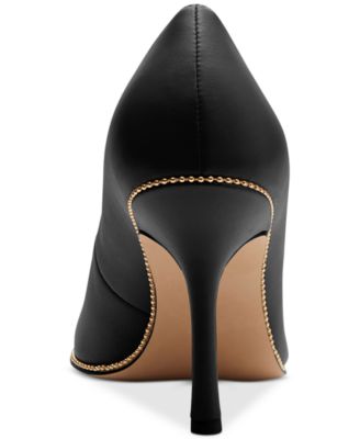 Samantha Signature Pointed-Toe Leather Pumps