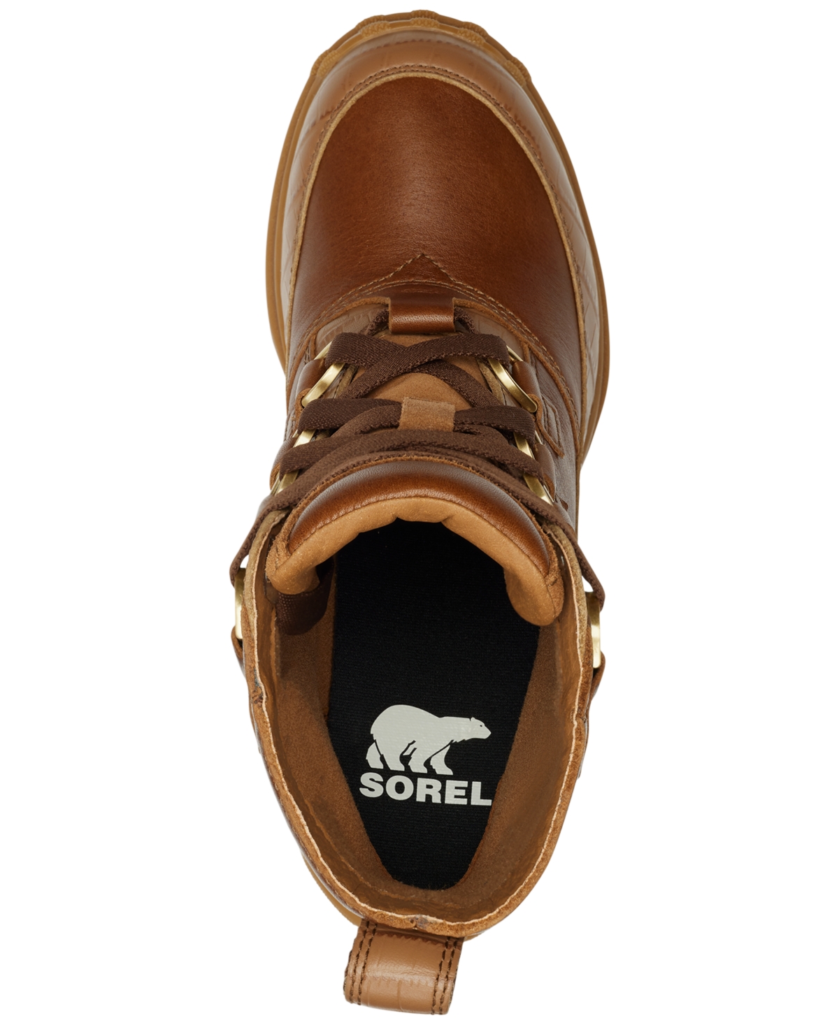 Sorel Women's Caribou X Heel Lace-Up Booties - Tobacco