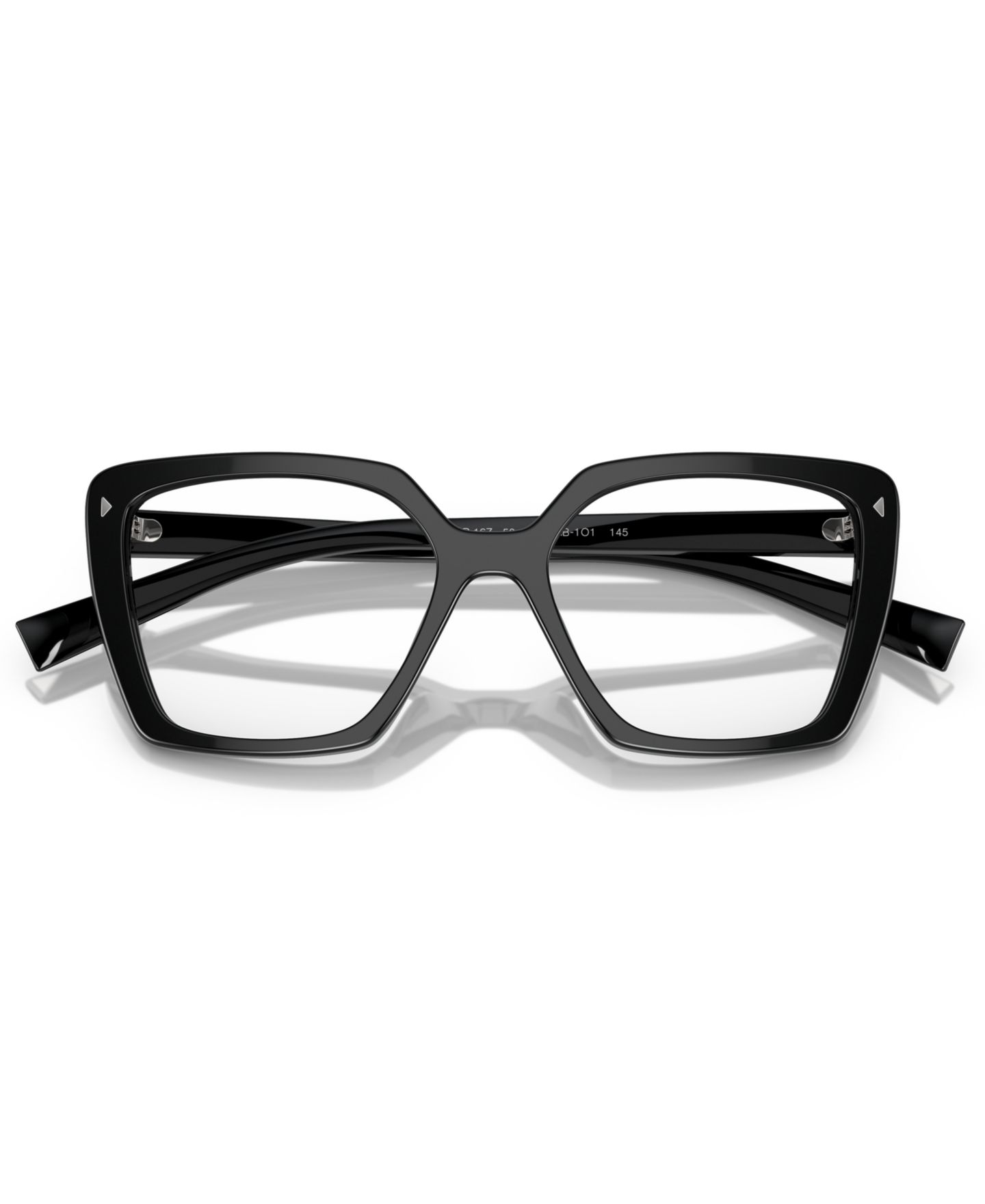 Женские очки Prada Woman Square Plastic PR 16ZV Eyeglasses, цвет: Чёрный — фото 5