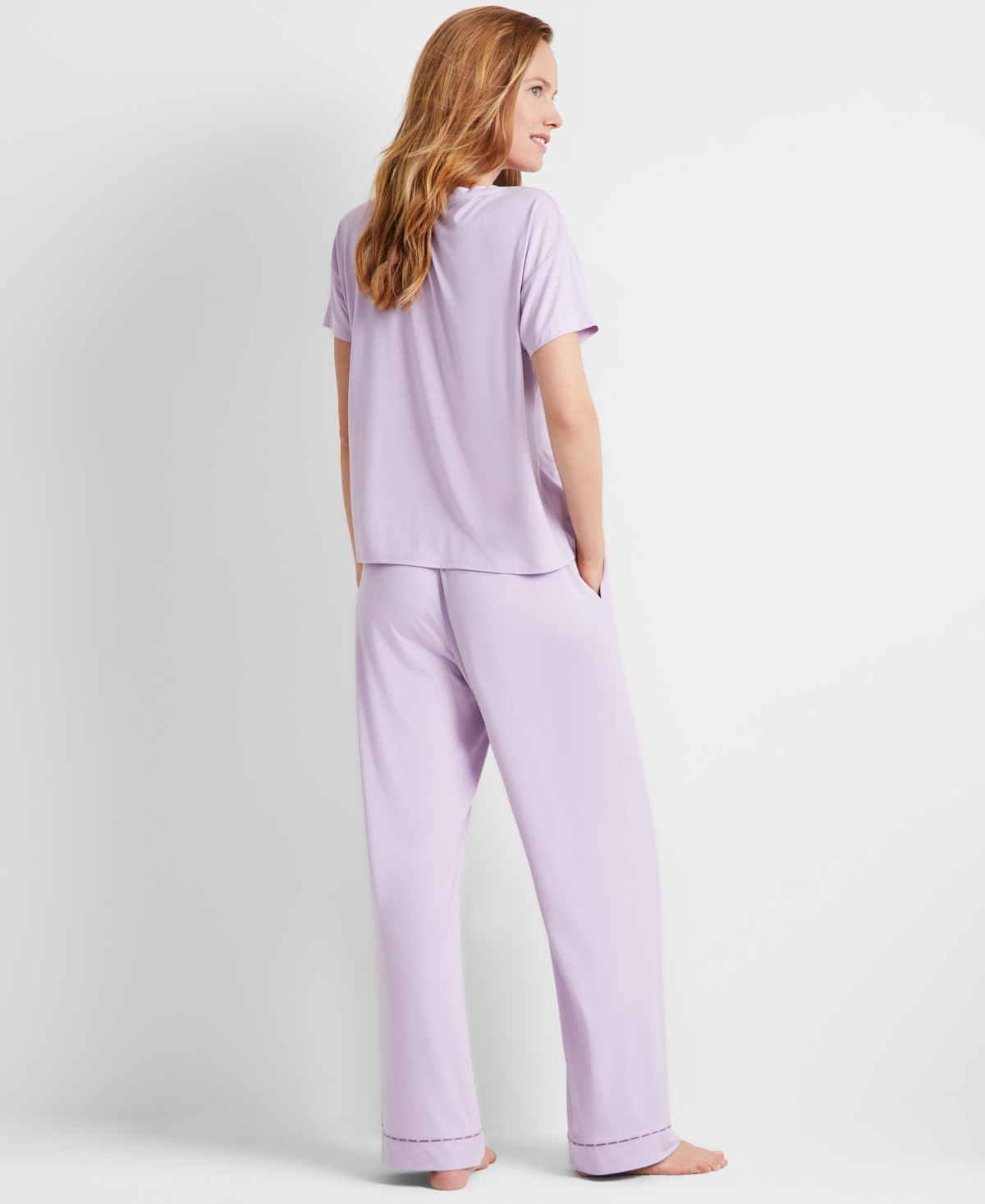 State Of Day Women's 2-pc. Fluid Knit Pajamas Set, Created For Macy's In Frost Bite