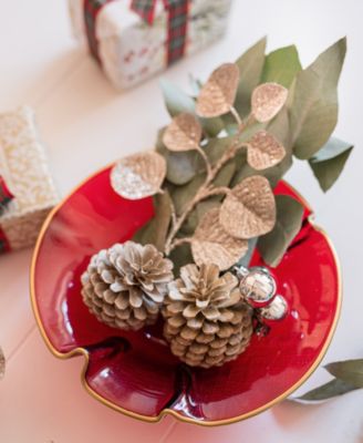 Holiday Glass Small Ruffled Bowl