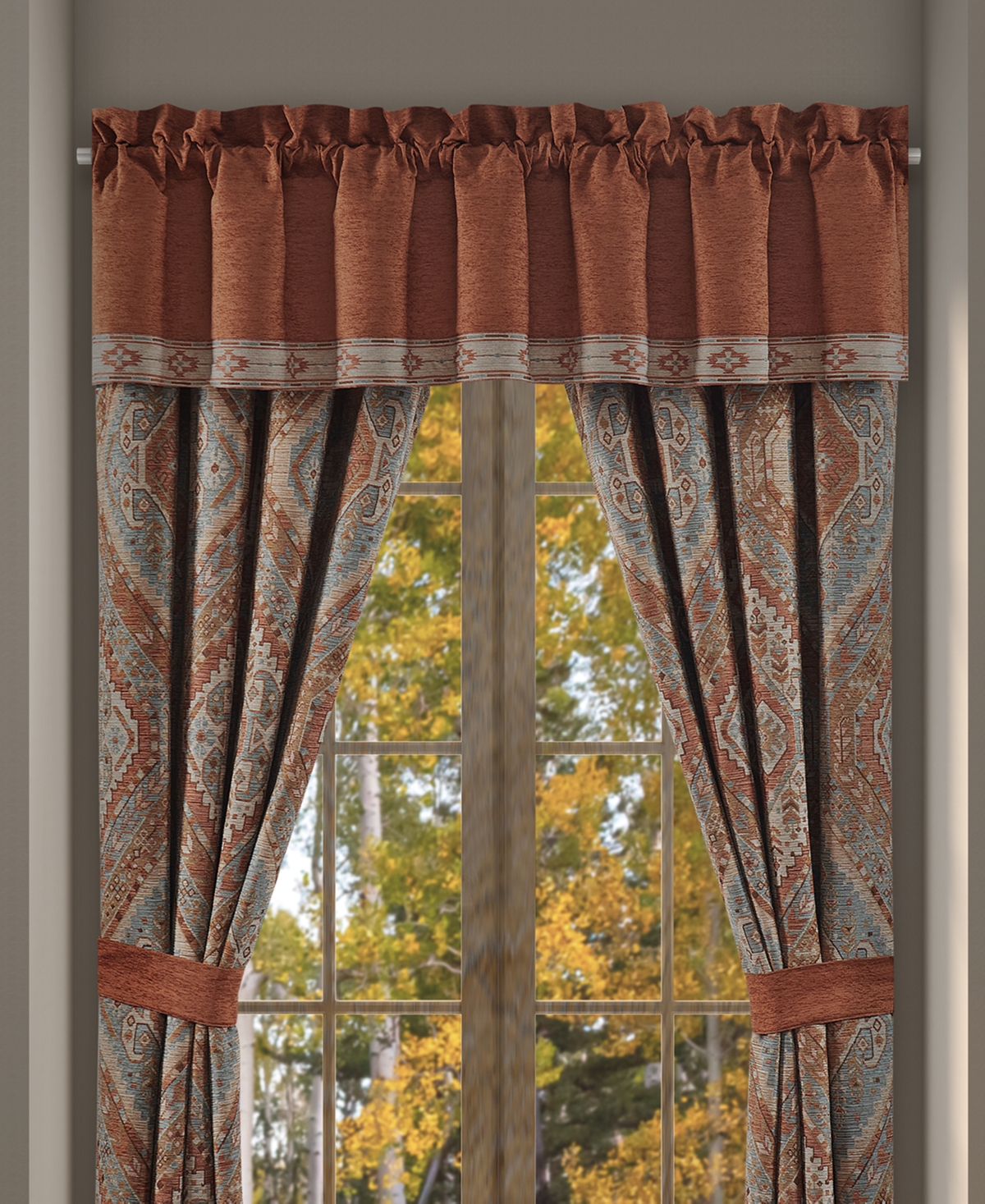 J Queen New York Jackson Lodge Window Straight Valance, 18