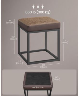 Rectangle Ottoman Footstool Steel Frame