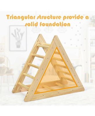 Wooden Triangle Climber for Toddler Step Training