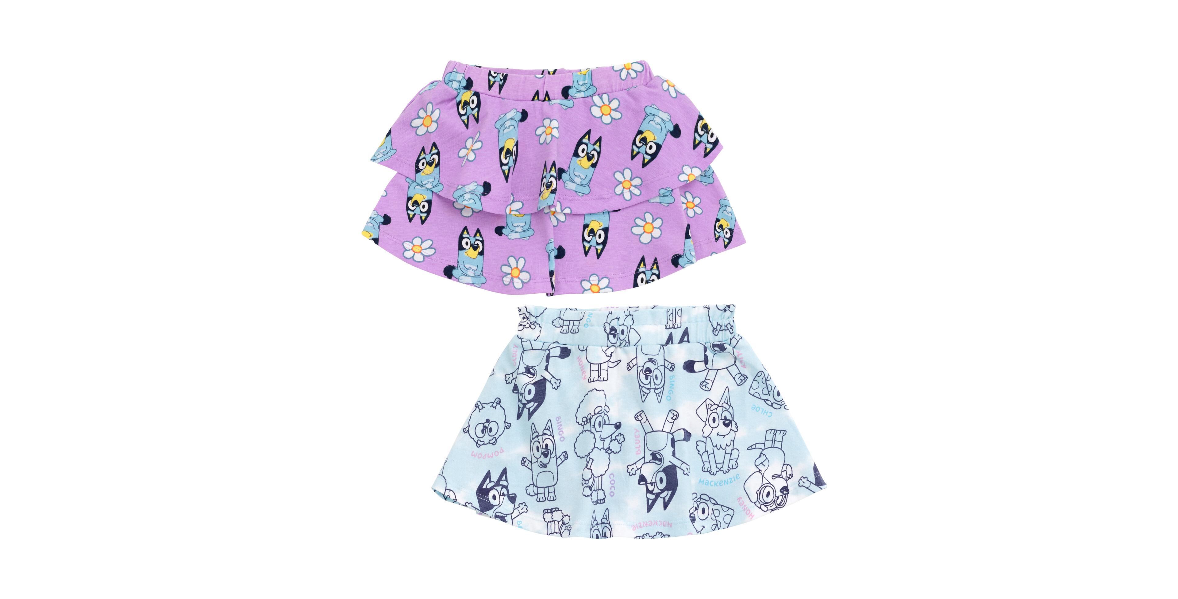 Bluey Toddler Girls Floral 2 Pack Skorts to