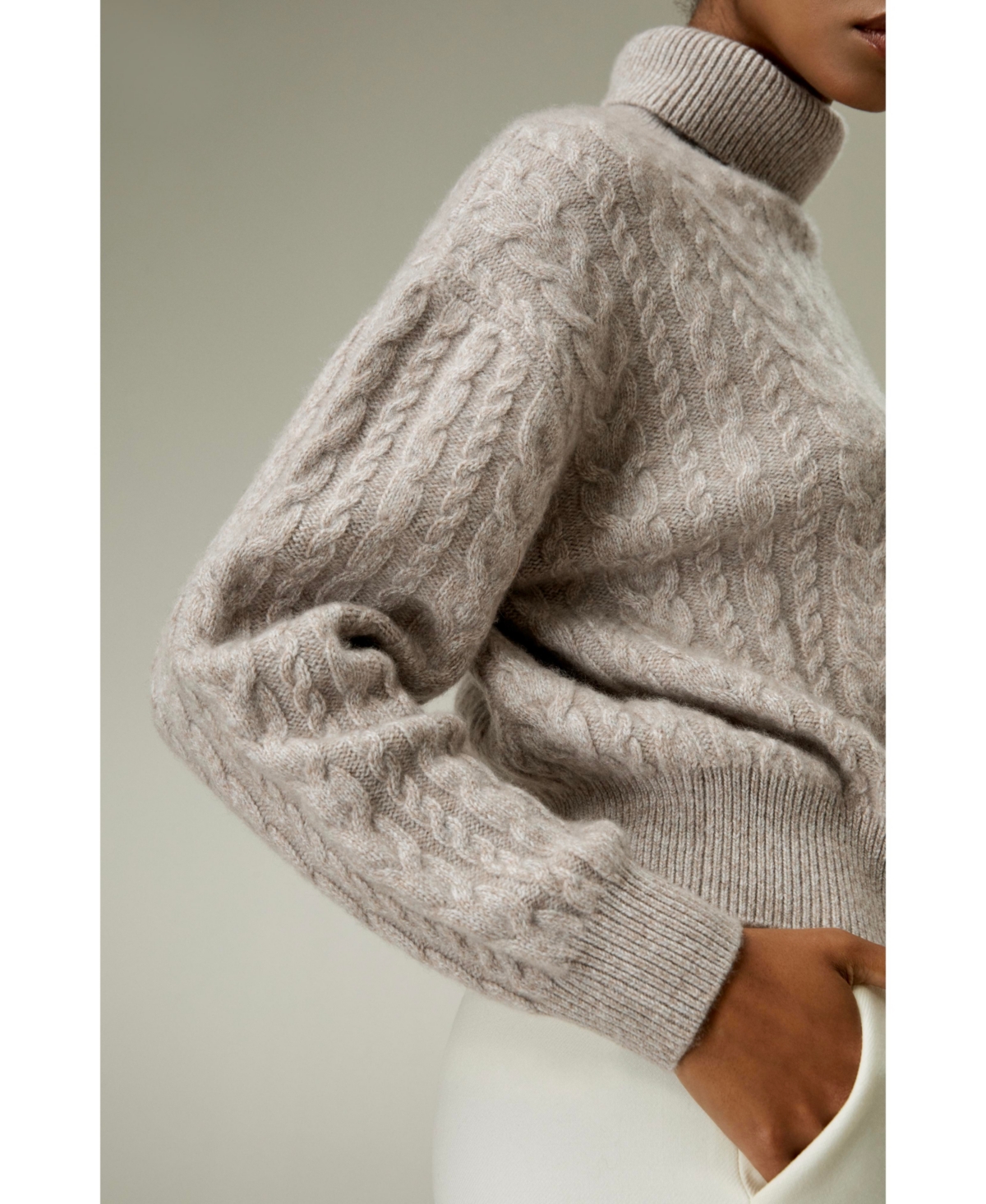 Lilysilk Women's Cashmere Cable Knit Jumper Sweater