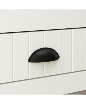 68.5 in. White Wood 3-in-1 Hall Tree Coat Rack Storage Bench with 4-Metal Double Hooks and 2-Drawers, Shelves