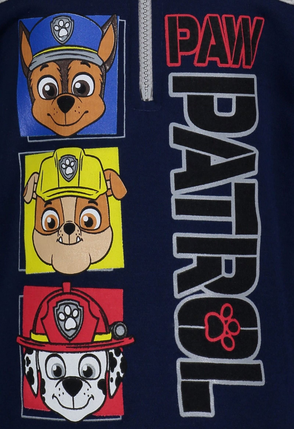 Nickelodeon Big Boys Paw Patrol Rubble Marshall Chase Fleece Half Zip Hoodie to