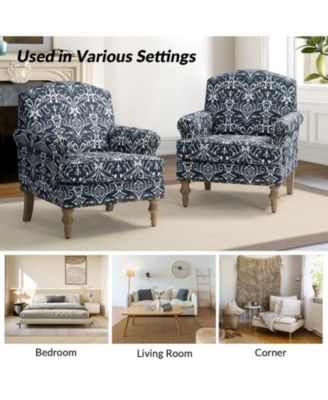 Lakeydra Farmhouse Style Armchair with Pattern Design