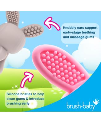 Bobbie Bunny Baby Teether Toy Eucalyptus Green | Twist & Bounce Teething Toy