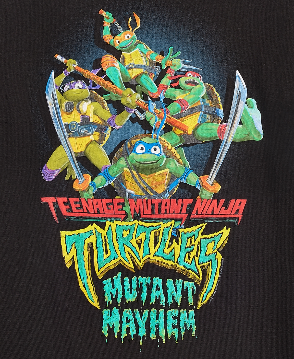 Macy's Unisex Teenage Mutant Ninja Turtles Mutant Mayhem Graphic Short-Sleeve T-Shirt - Blk1