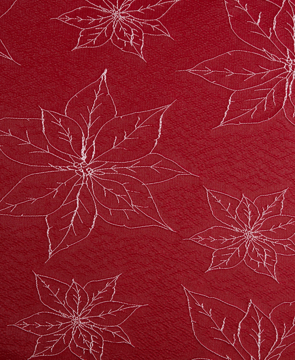 Laura Ashley Raised Woven Tablecloth, 60" X 120" In Poinsettia