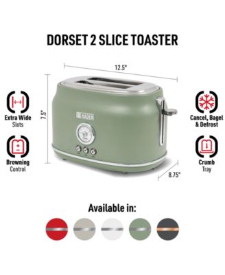 Dorset 2 Slice Stainless Steel Toaster