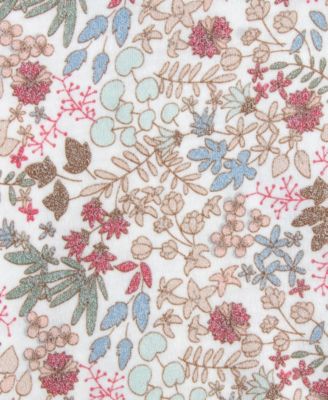 Baby Girl Floral Bodysuit, Bell Bottom Pant & Headband, 3-Piece Set