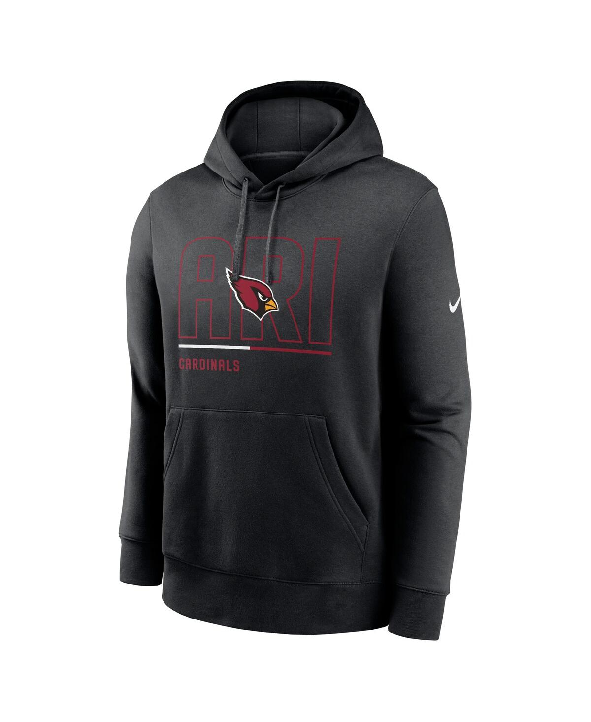 Nike Men'sArizona Cardinals City Code Club Fleece Pullover Hoodie - Black