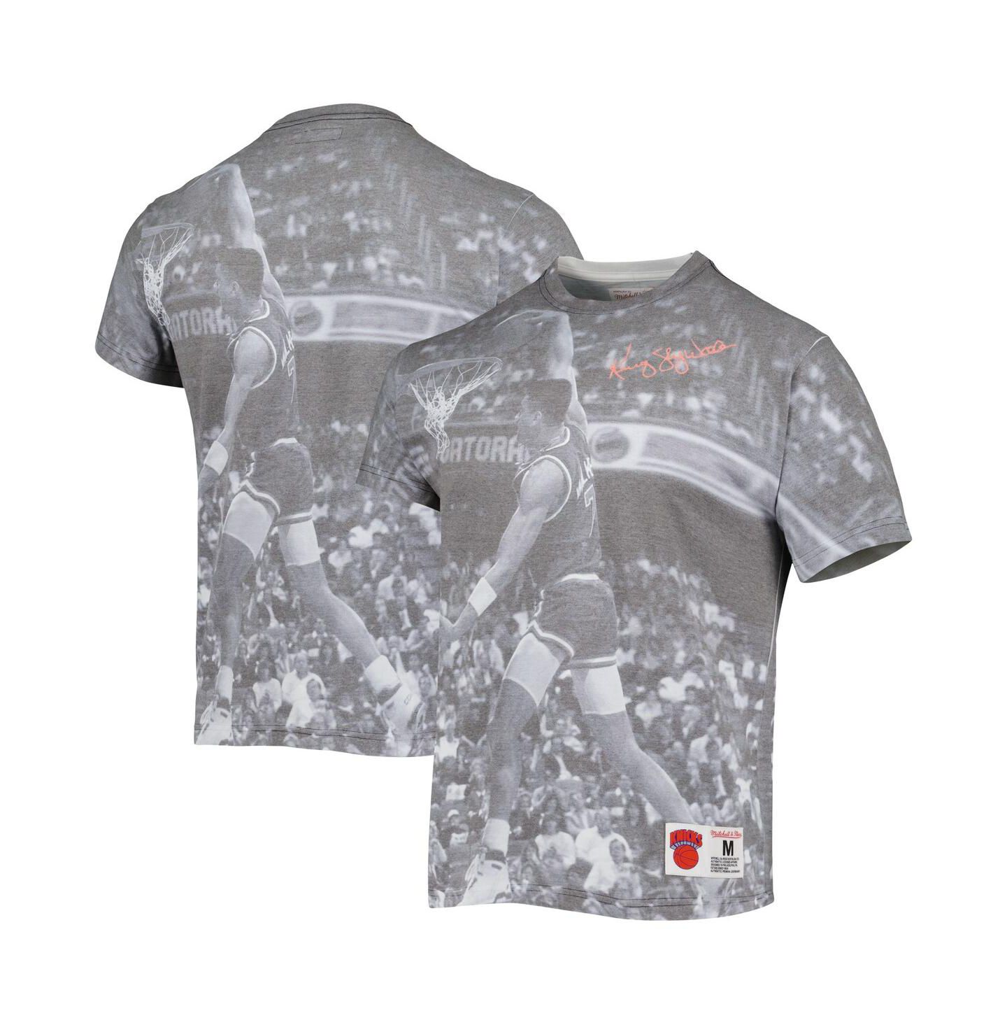 Мужская футболка Mitchell & Ness Kenny Walker Heather Gray New York Knicks Above The Rim — фото 1