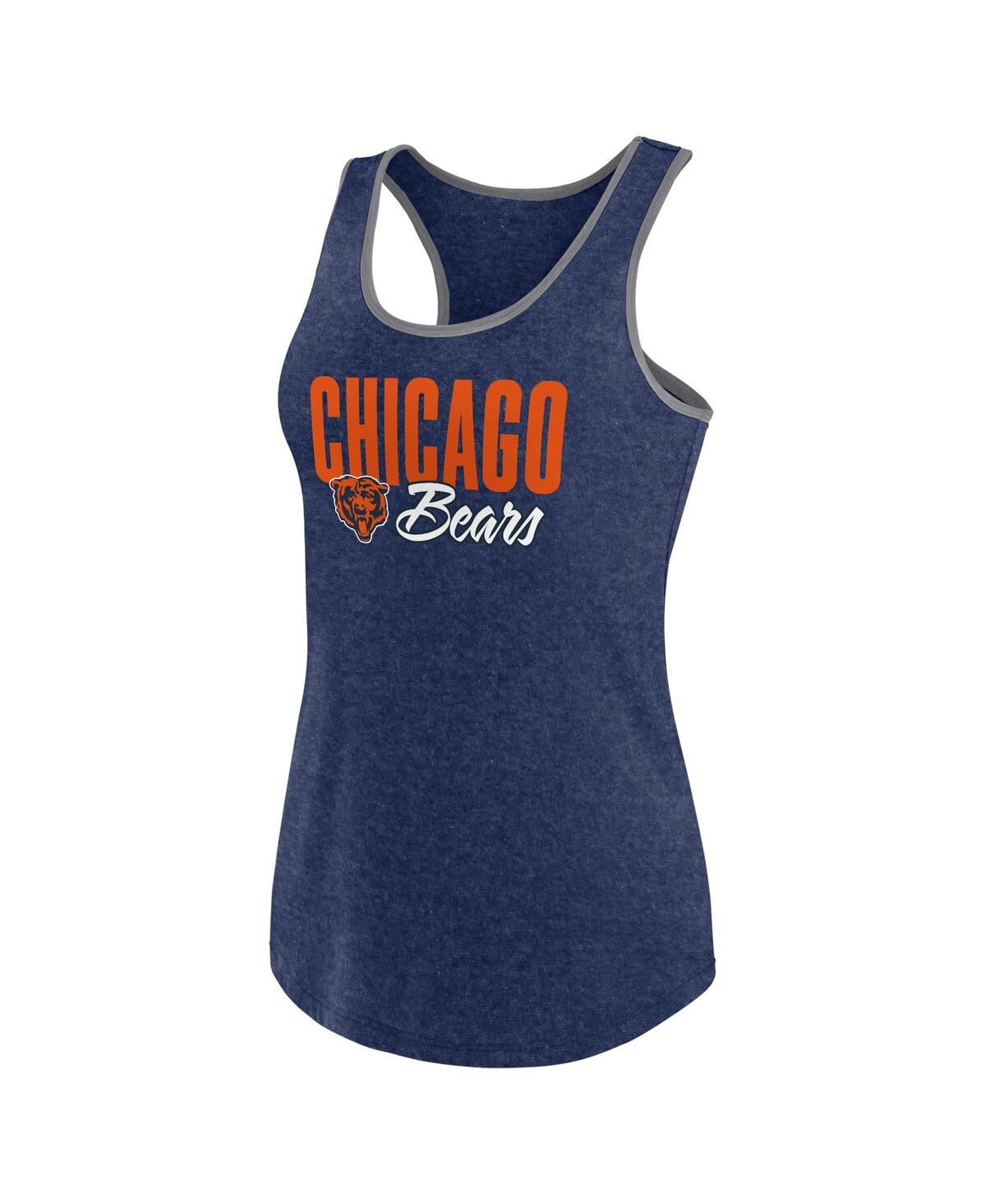 Fanatics Women'sChicago Bears Plus Size Fuel Tank Top - Heather Navy