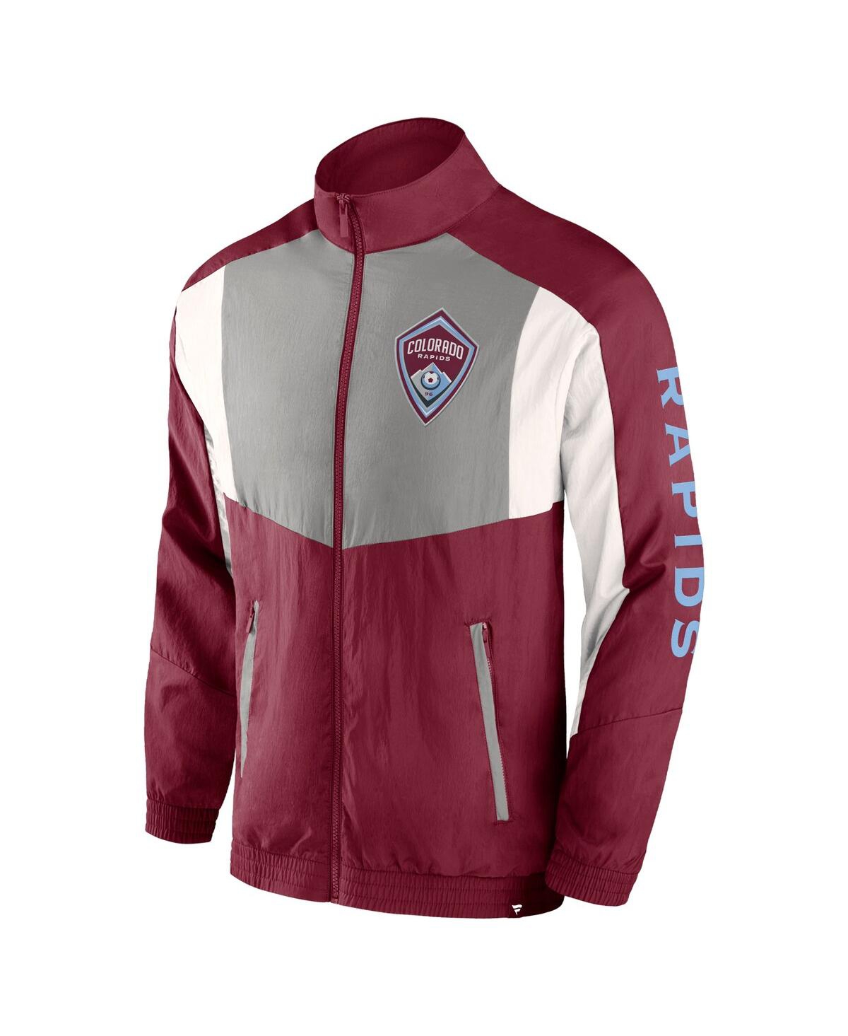 Fanatics Men's Burgundy Colorado Rapids Net Goal Raglan Full-zip Track Jacket In Burgundy