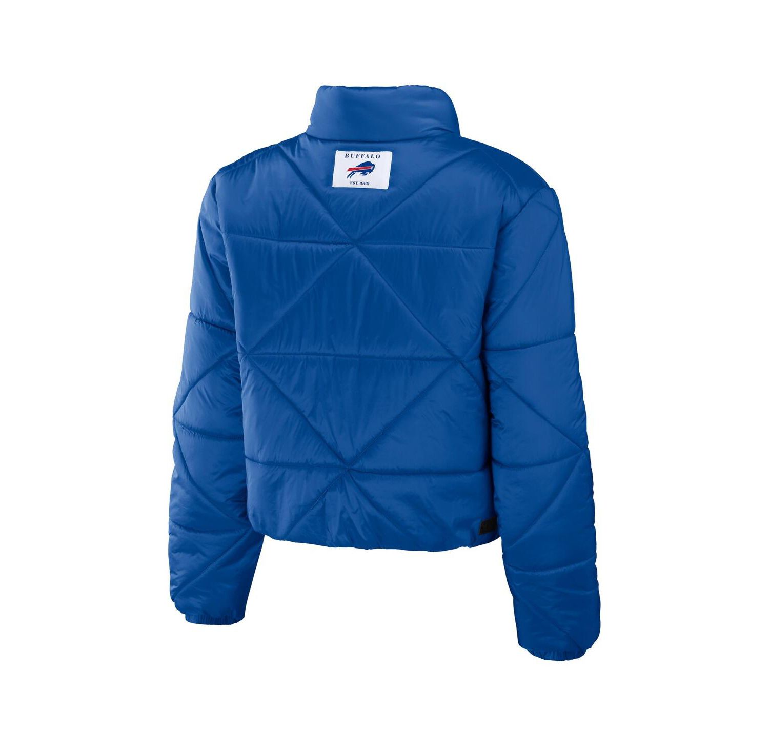 Women's Royal Buffalo Bills Cropped Puffer Full-Zip Jacket