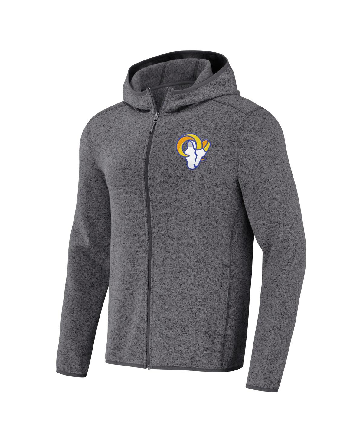 Fanatics Men's Gray Los Angeles Rams Fleece Pullover Hoodie In Heather Gray