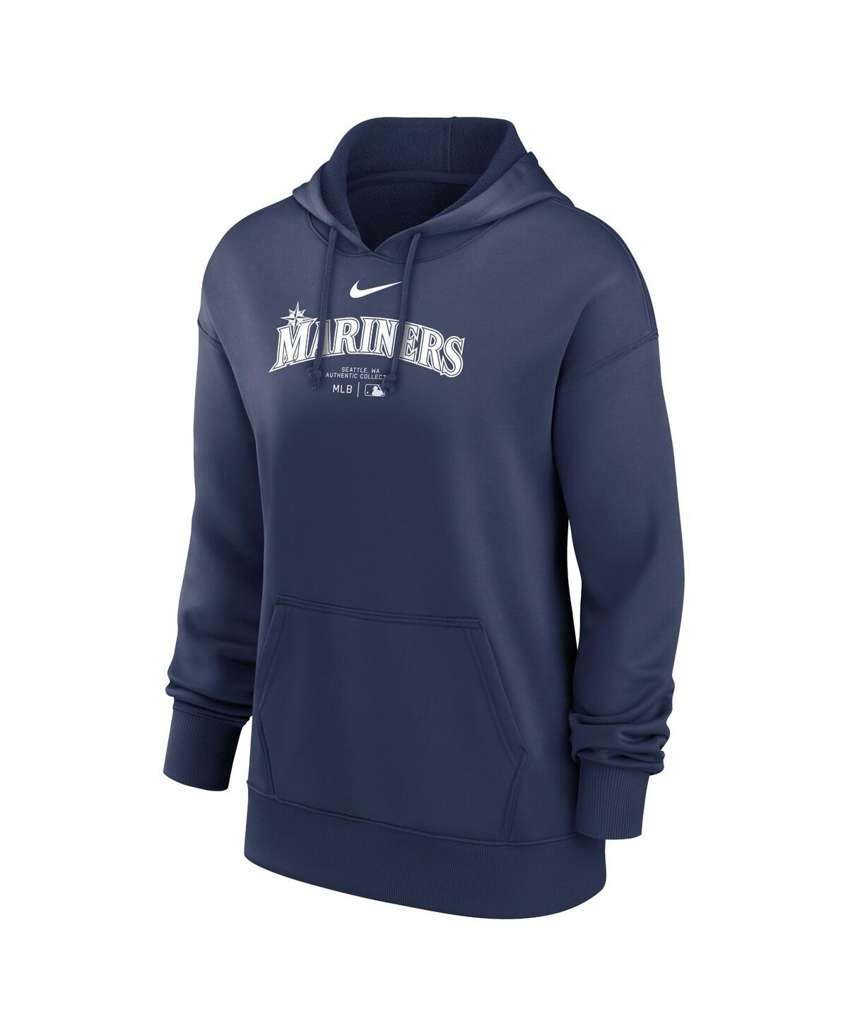 Nike Women's Navy Seattle Mariners Authentic Collection Performance Pullover Hoodie In Navy