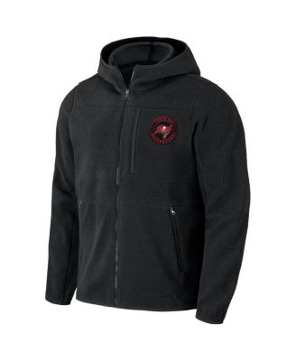 Men's Black Tampa Bay Buccaneers Sherpa Full-Zip Hoodie