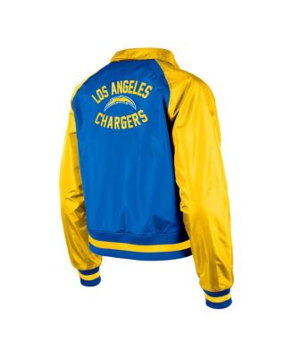 Women's Powder Blue Los Angeles Chargers Coaches Raglan Full-Snap Jacket