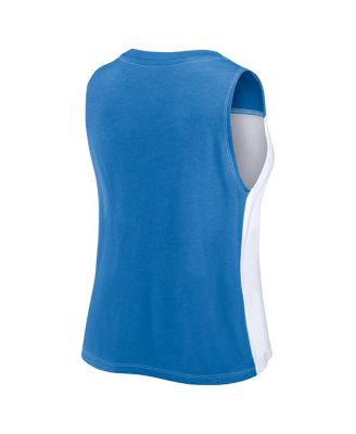 Women's Royal/White Florida Gators Colorblock High Neck Tank Top
