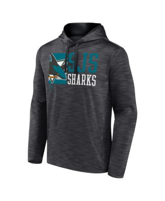 Men's Charcoal San Jose Sharks Never Quit Pullover Hoodie