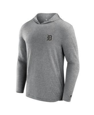 Men's Gray Detroit Tigers Front Office Tech Lightweight Hoodie T-Shirt