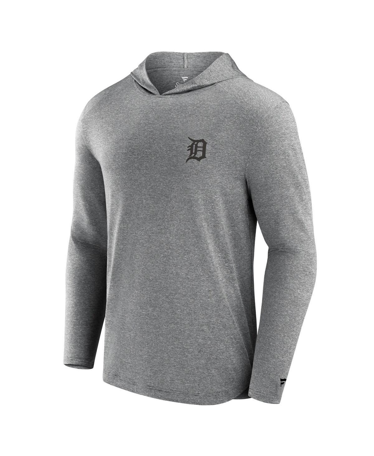 Fanatics Men's Gray Detroit Tigers Front Office Tech Lightweight Hoodie T-shirt In Gray