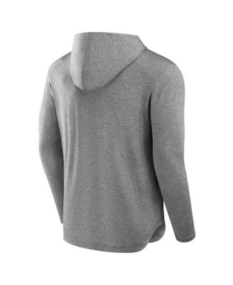 Men's Gray Los Angeles Dodgers Front Office Tech Lightweight Hoodie T-Shirt