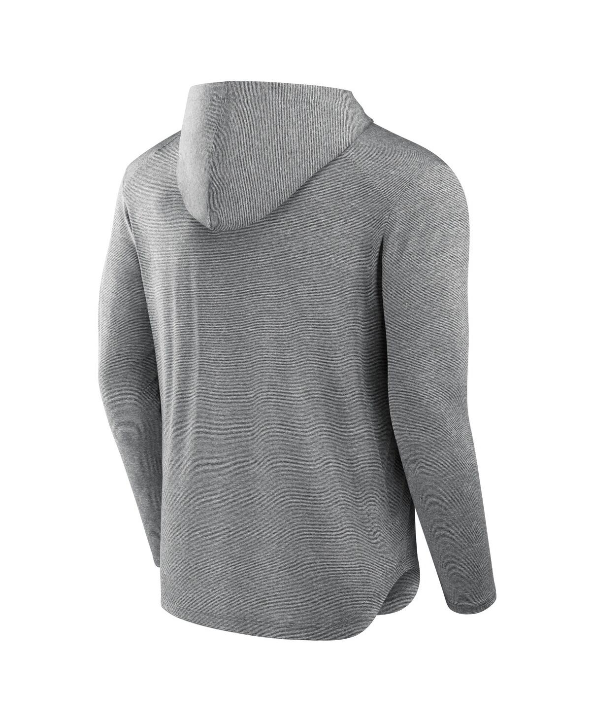 Fanatics Men's Gray Los Angeles Dodgers Front Office Tech Lightweight Hoodie T-shirt In Gray