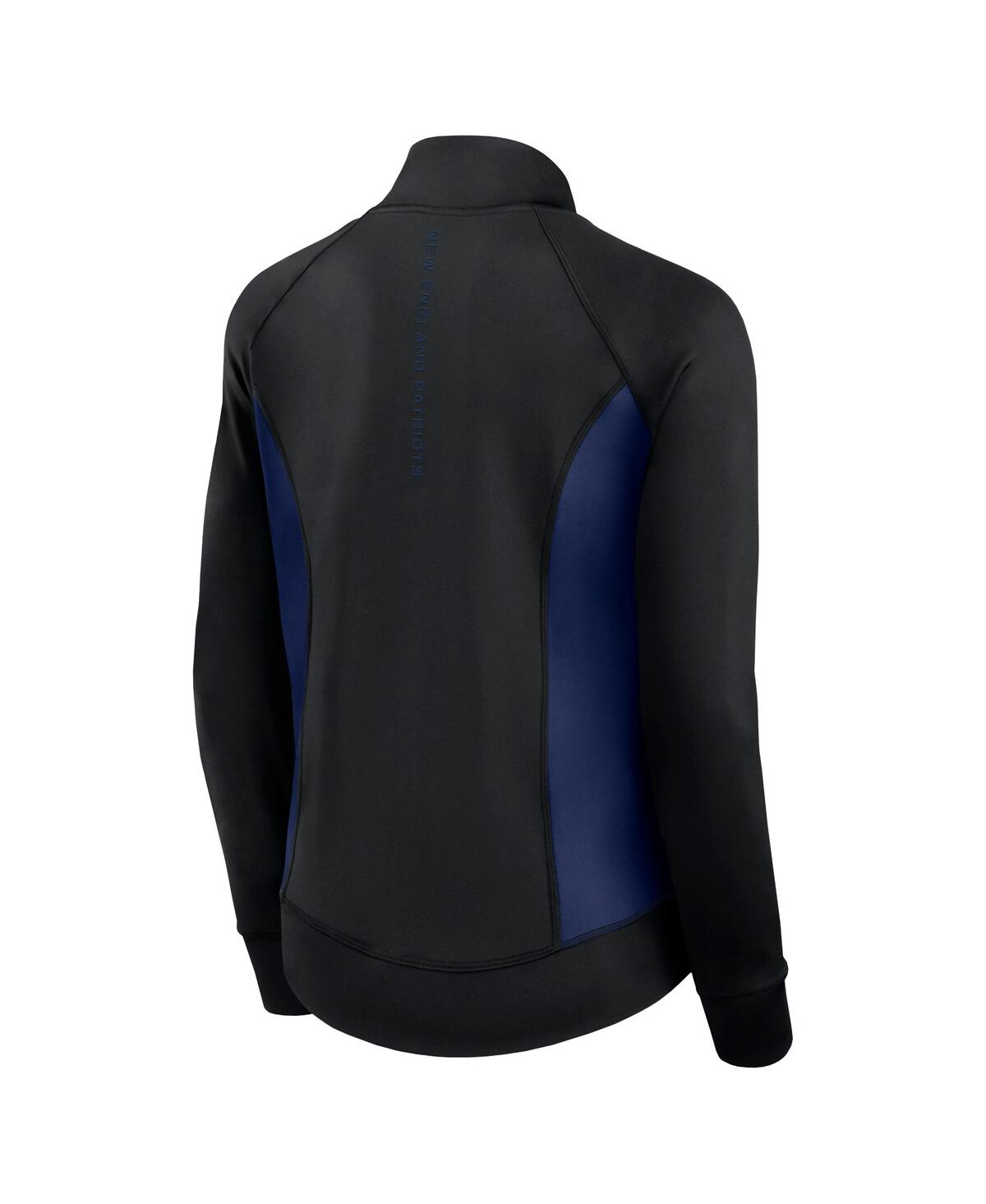 Fanatics Women'sNew England Patriots Studio Fitted Full-Zip Gym Track Jacket - Black
