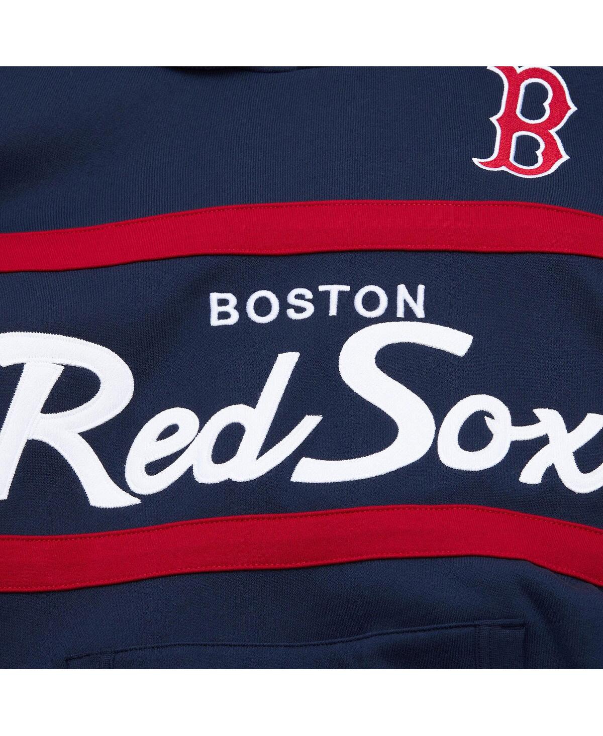 Mitchell & Ness Men's Navy Boston Red Sox Head Coach Pullover Hoodie In Navy