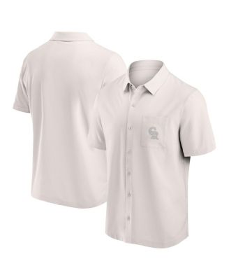 Men's Cream Colorado Rockies Front Office Button-Up Shirt