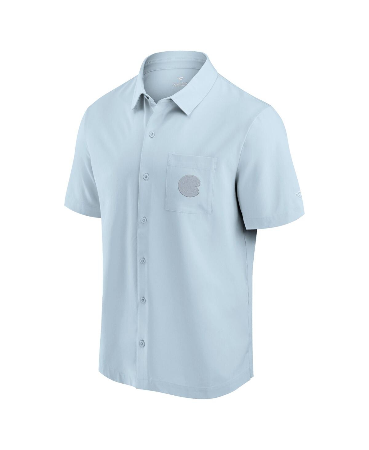 Fanatics Men's Light Blue Los Angeles Dodgers Front Office Button-up Shirt In Blue