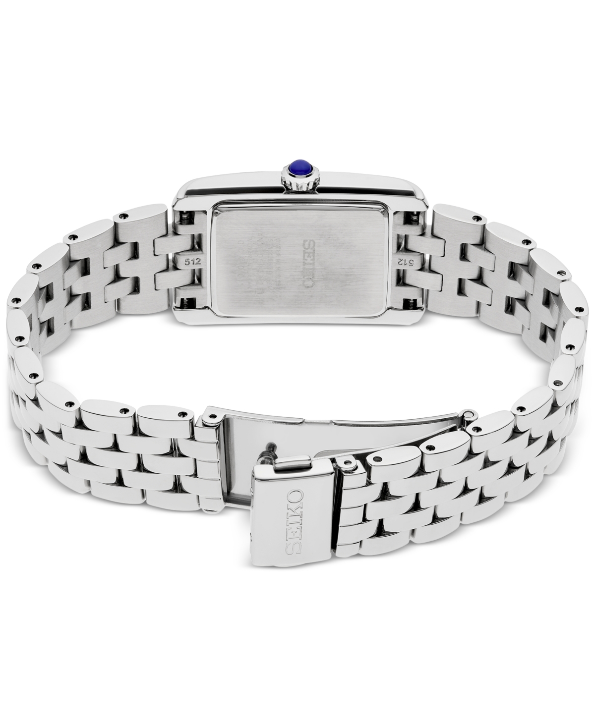 Shop Seiko Women's Stainless Steel Bracelet Watch 23mm X 33mm In Silver