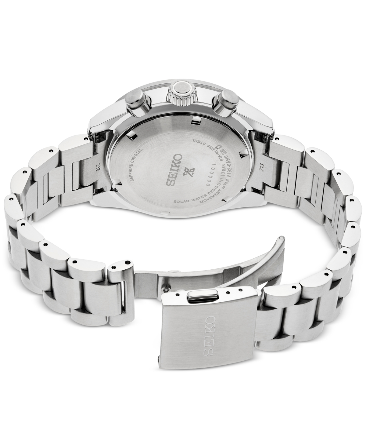 Seiko Men's Solar Chronograph Prospex Speedtimer Stainless Steel Bracelet Watch 41mm In White