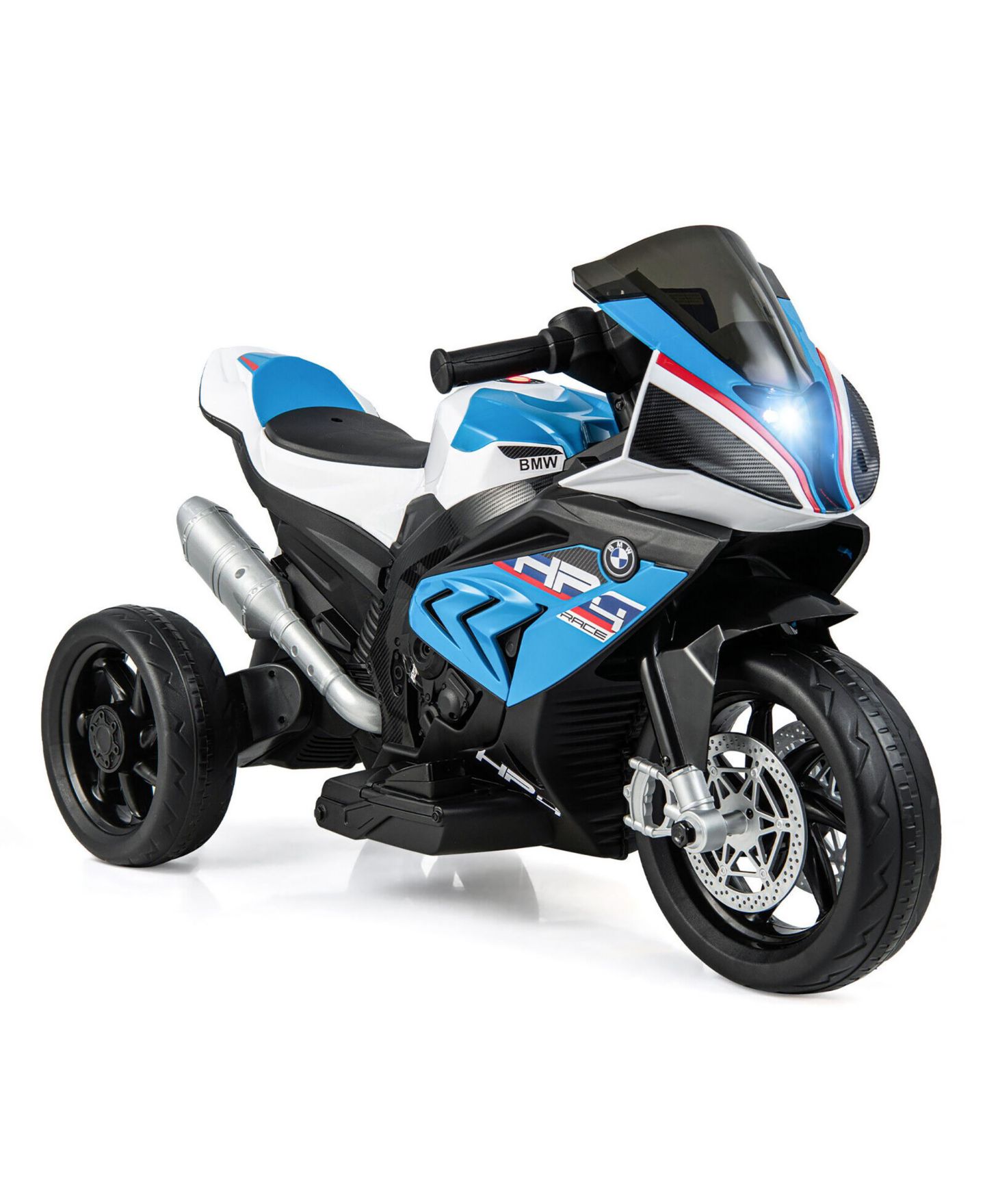 Детская игрушка Gymax 12V Licensed BMW Kids Ride on Motorcycle with LED Headlights, 66 lb. Capacity, Ages 3-10, цвет: Белый, вариант 1 — фото 9