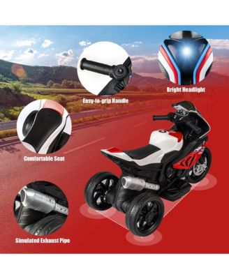 12V Kids Ride on Motorcycle Licensed BMW 3 Wheels Electric Toy w/ Light & Music Red