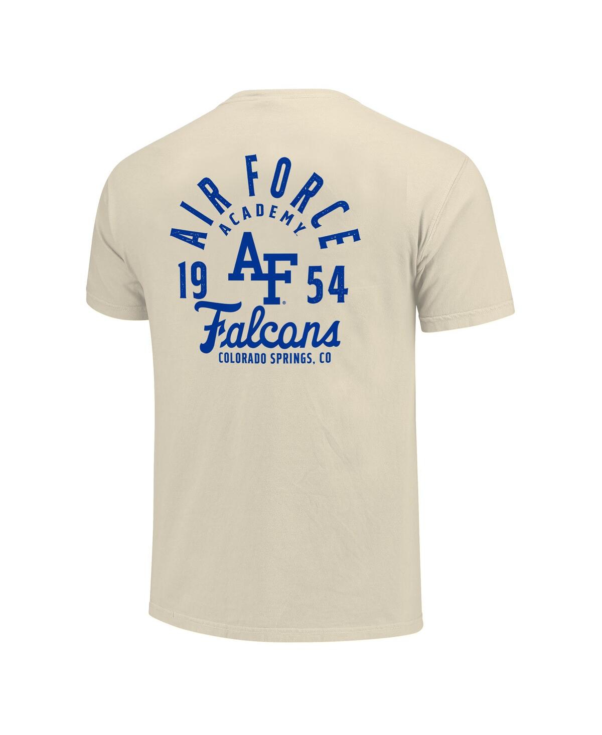 Image One Men's Cream Air Force Falcons Comfort Colors Mascot Overlay T-shirt In Cream