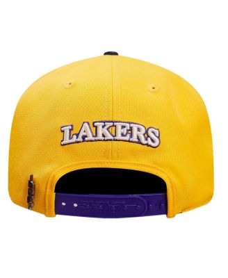Men's Gold/Purple Los Angeles Lakers Pinch Chevron Adjustable Hat
